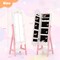 MDF Vanity Table Set with Stool and Jewelry Armoire, Full-Length Mirror
